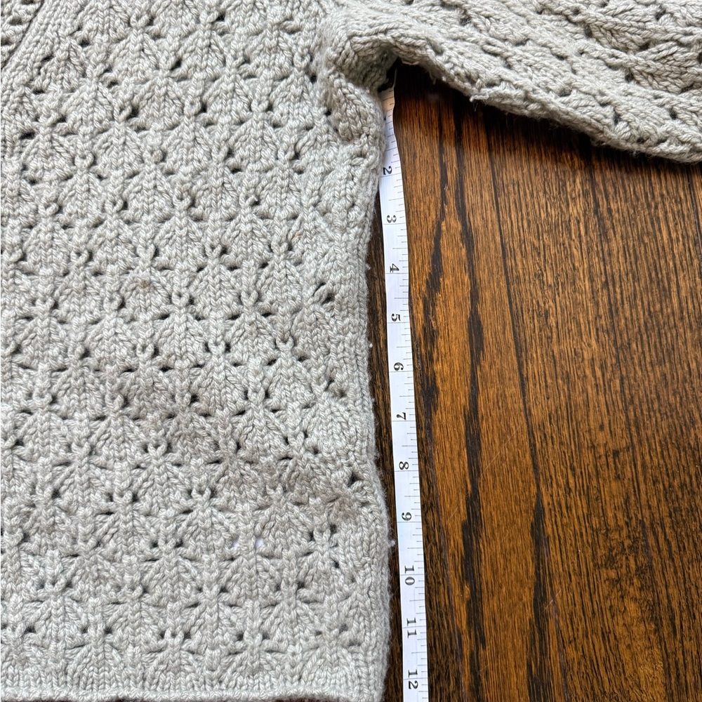 Vince Crochet Cardigan, Green, Medium - Picture 7 of 8
